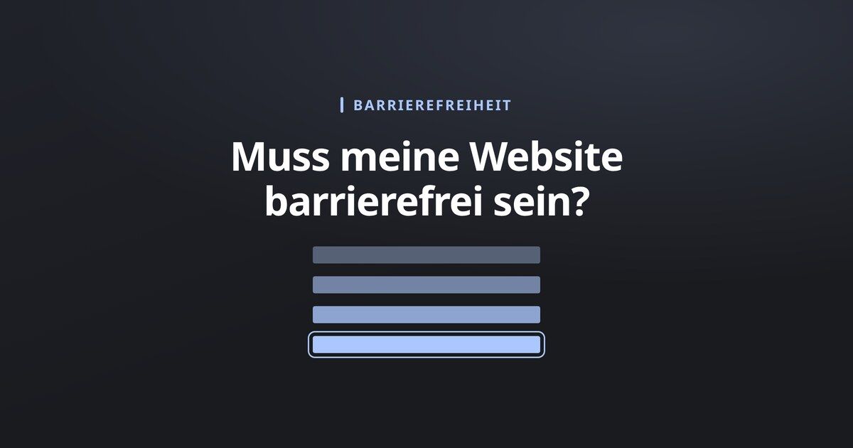 Barrierefreie Website: Pflicht für kleine Betriebe?