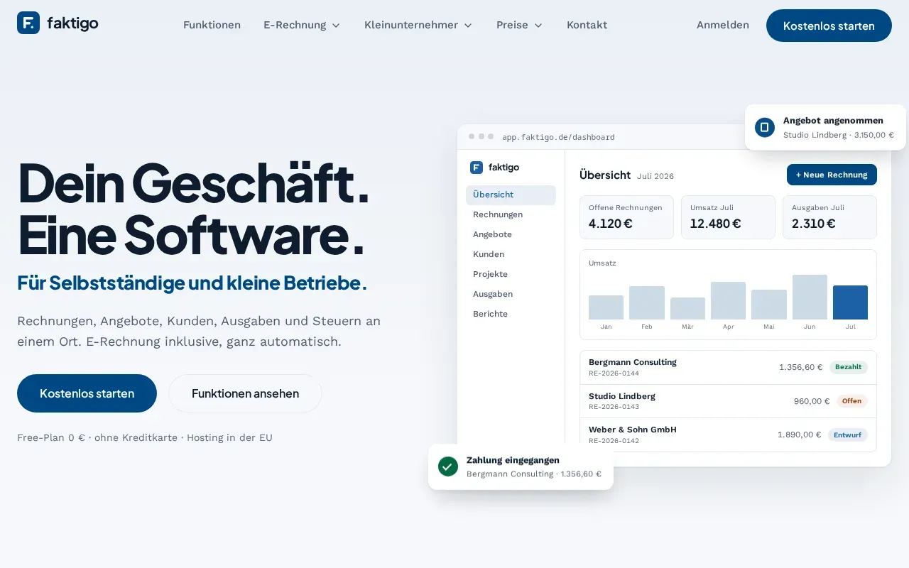 Faktigo: E-Rechnungs-Software aus Herbstein